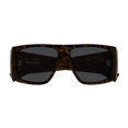Wide Rectangular Sunglasses (Havana/Grey)