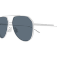 Pilot Shape Sunglasses (Silver/Blue)