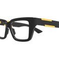 Squared Shape Eyeglasses (Black/Transparent)