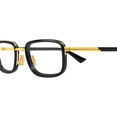 Rectangular Shape Eyeglasses (Gold/Transparent)