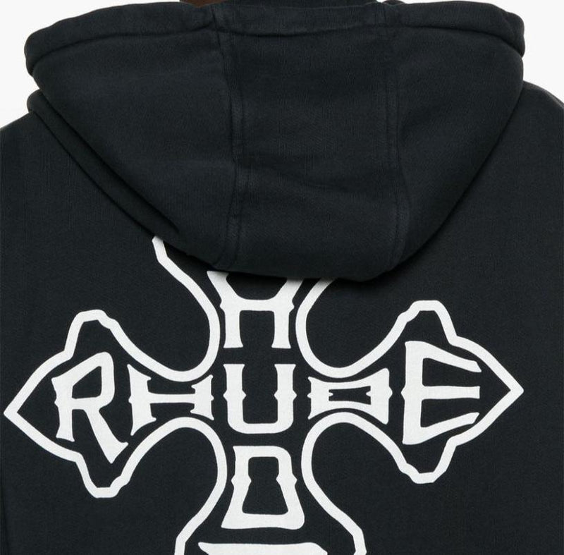 Cross Logo Zip-up Hoodie (Vintage Black)