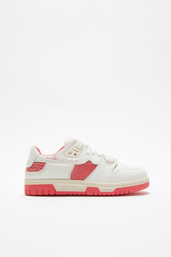 Low Top Sneakers (White/Electric Pink)