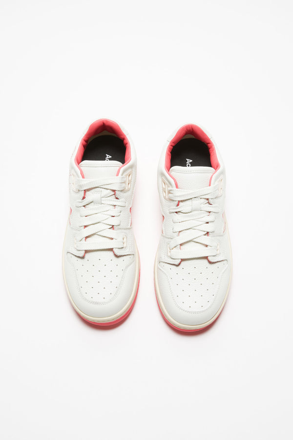 Low Top Sneakers (White/Electric Pink)