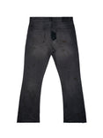 Patchwork Flare Jeans (Black)