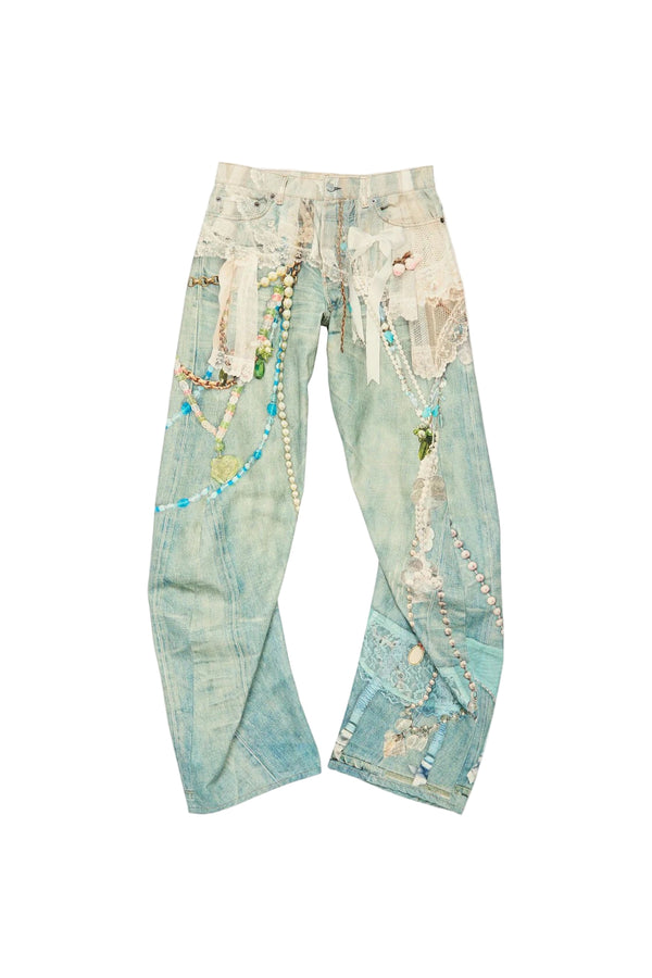 Relaxed Fit Jeans - 2006 (White/Green)