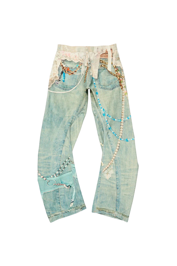 Relaxed Fit Jeans - 2006 (White/Green)