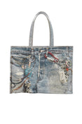 Printed Tote Bag (Mid Blue)