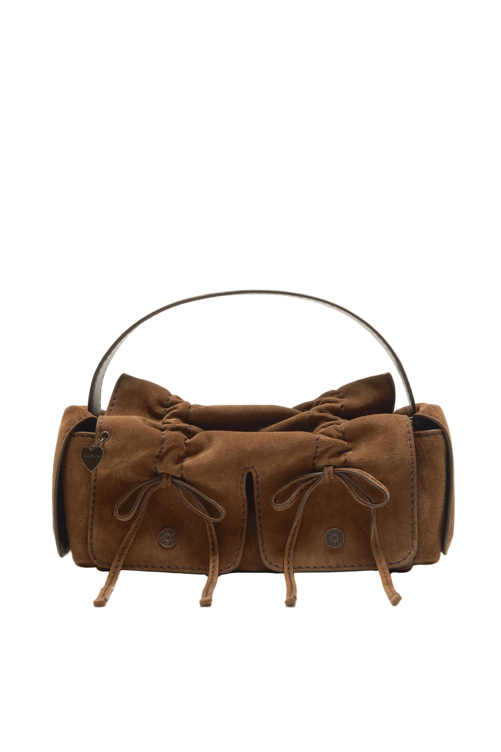 Multipocket Suede Shoulder Bag (Cognac Brown)