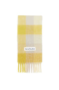 Mohair Checked Scarf (Beige/Yellow)