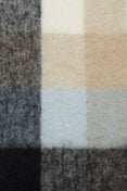 Mohair Checked Scarf (Blue/Beige/Black)