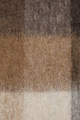 Mohair Checked Scarf (Dark Brown/White/Brown)