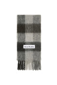 Mohair Checked Scarf (Dark Black/Grey/Dark Grey)