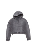 Sprayed Zip Hoodie (Faded Black)