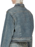 Cape Sleeve Cropped Outershirt (Mineral Indigo)