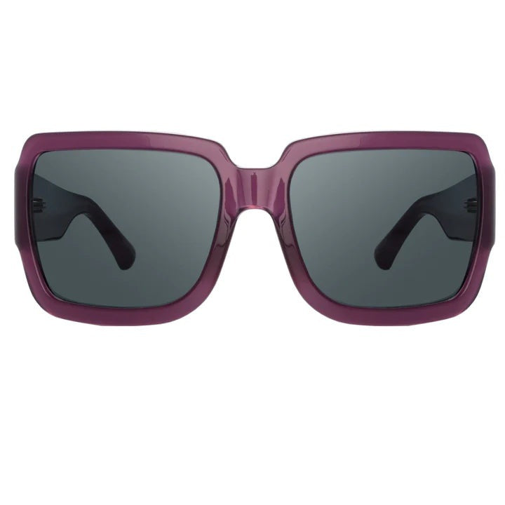 Linda Farrow Sunglasses (Wine/Silver/Blue)