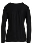 YY Pattern Long Sleeved T-shirt (Black)