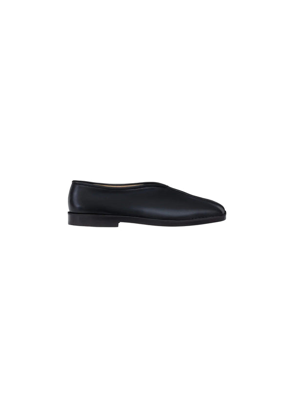 Flat Piped Slippers (Black/Dark Chocolate)
