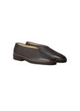 Women's Piped Crepe Slippers (Dark Brown)