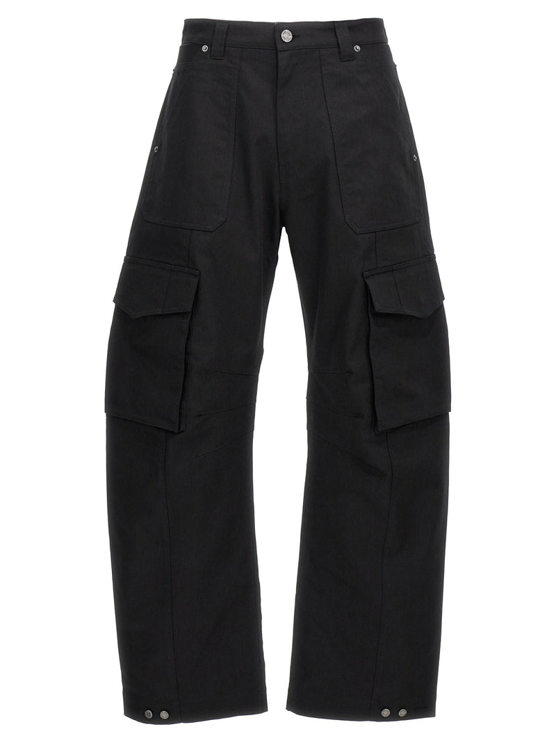 Wide Leg Cargo Pants (Black)