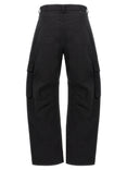 Wide Leg Cargo Pants (Black)