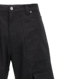 Wide Leg Cargo Pants (Black)