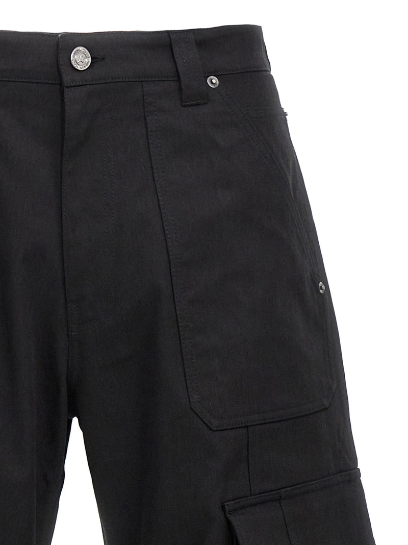 Wide Leg Cargo Pants (Black)