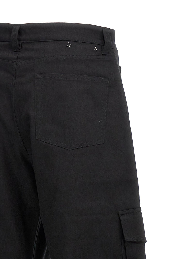 Wide Leg Cargo Pants (Black)