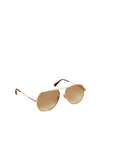 Aviator Style Sunglasses (Pink Gold/Honey)