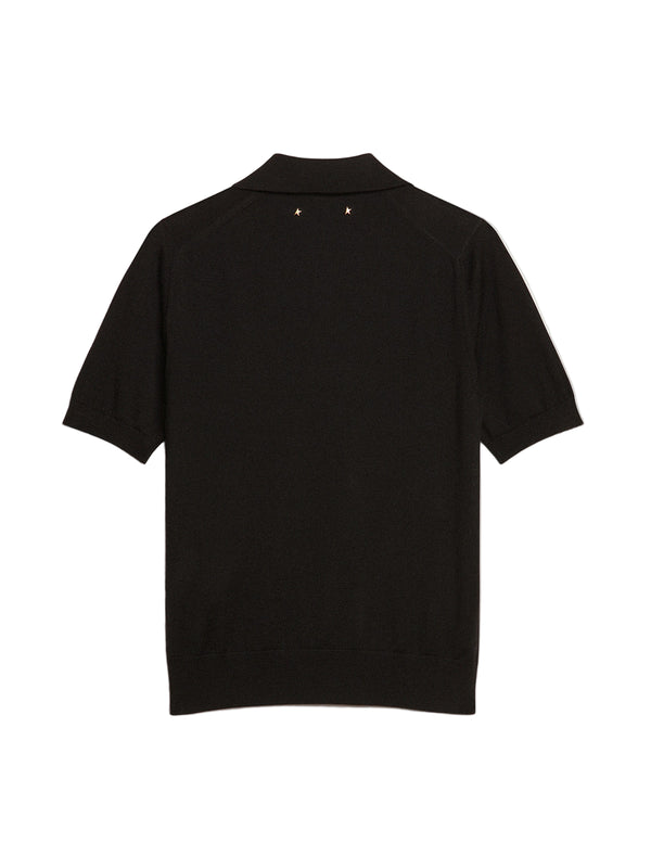 Women’s Wool Polo Shirt (Black)