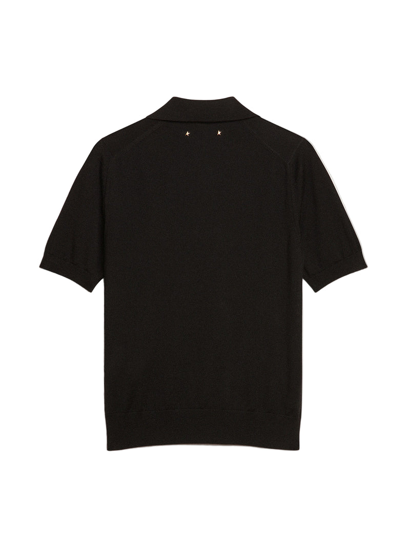 Women’s Wool Polo Shirt (Black)
