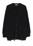 V Neck Cardigan (Black)