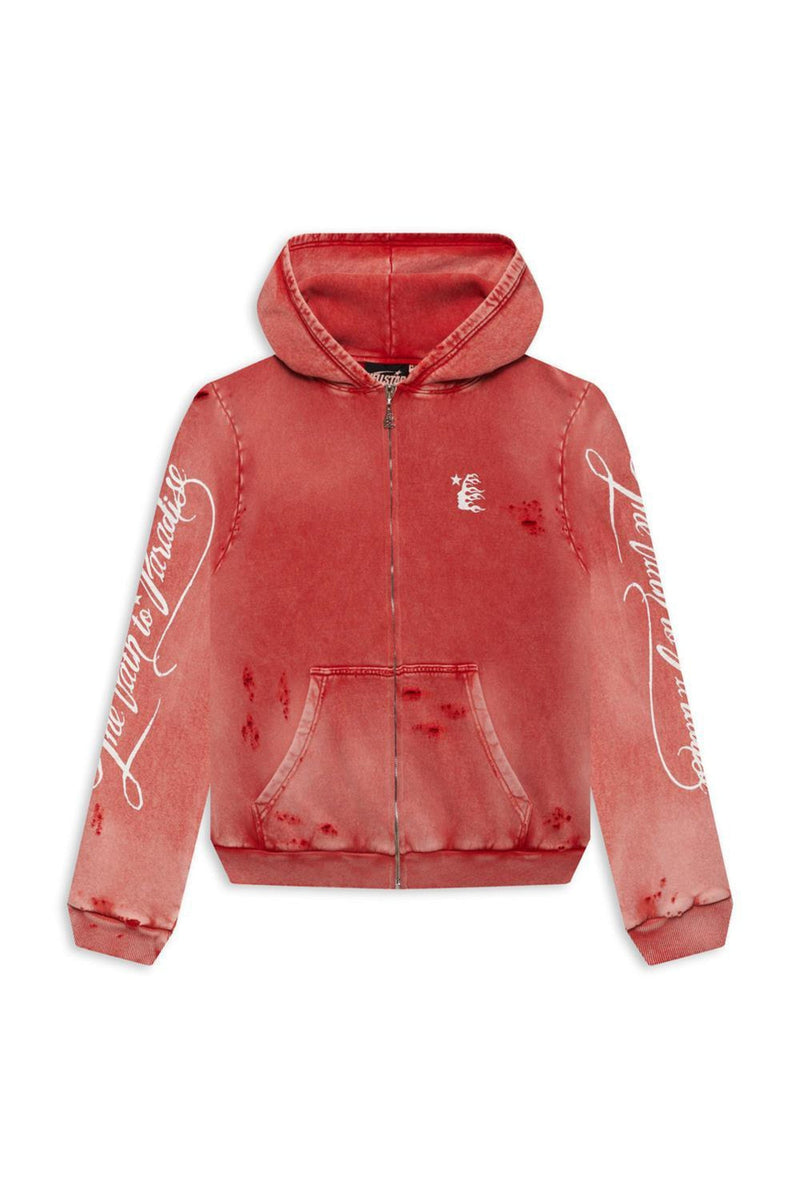 Path To Paradise Zip-Up Hoodie (Red)