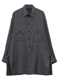 Melange Stripe Blouse (Black)