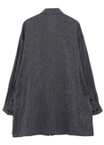 Melange Stripe Blouse (Black)