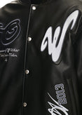 Dragon Full Lea Over Varsity Jacket (Black)