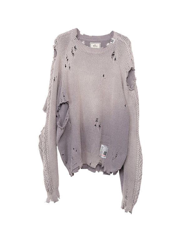 Sun Faded Knit Pullover (Purple)