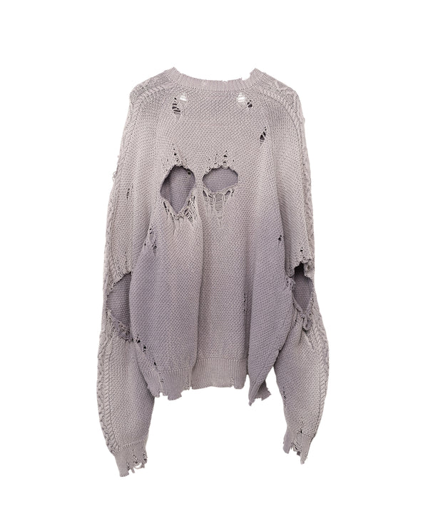 Sun Faded Knit Pullover (Purple)