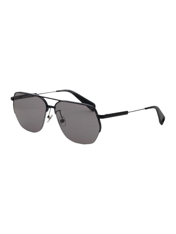 x Linda Farrow Aviator Sunglasses (Black/Gray)