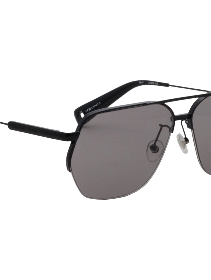 x Linda Farrow Aviator Sunglasses (Black/Gray)