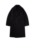 Soft Double-Breasted Coat (Black)