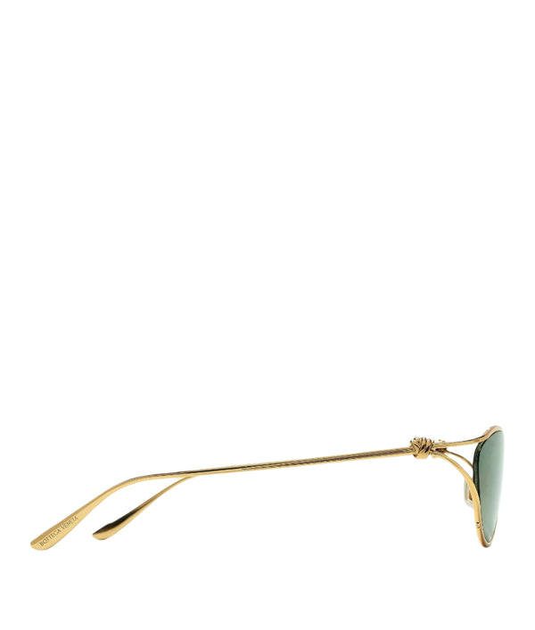 Knot Cat Eye Sunglasses (Gold/Green)