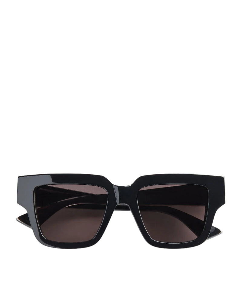 Tri-Fold Square Sunglasses (Black/Grey)