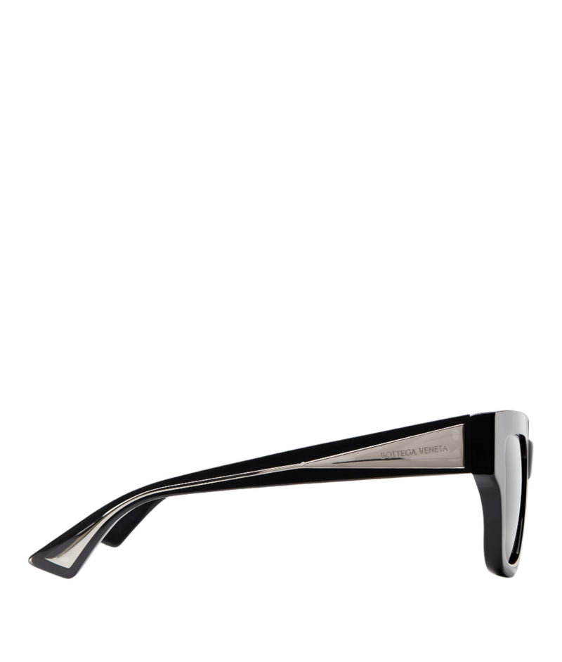 Tri-Fold Square Sunglasses (Black/Grey)