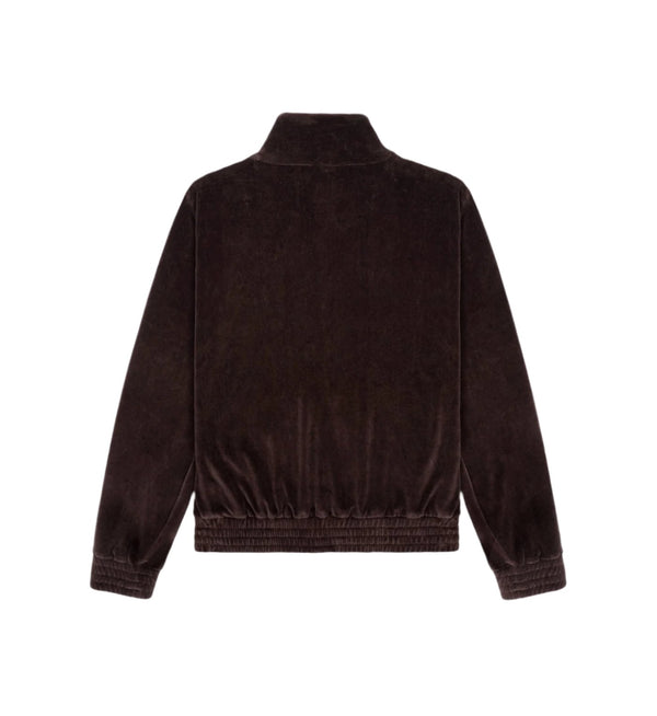 NY Crest Velour Track Jacket (Chocolate)