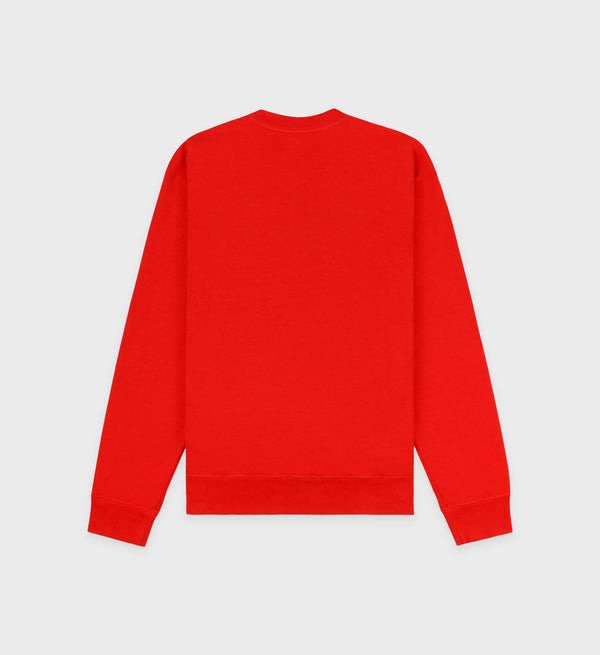 NY Tennis Club Crewneck Sweatshirt (Bright Red/White)
