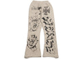 Graffiti Mirror Face Sweatpants (Grey)