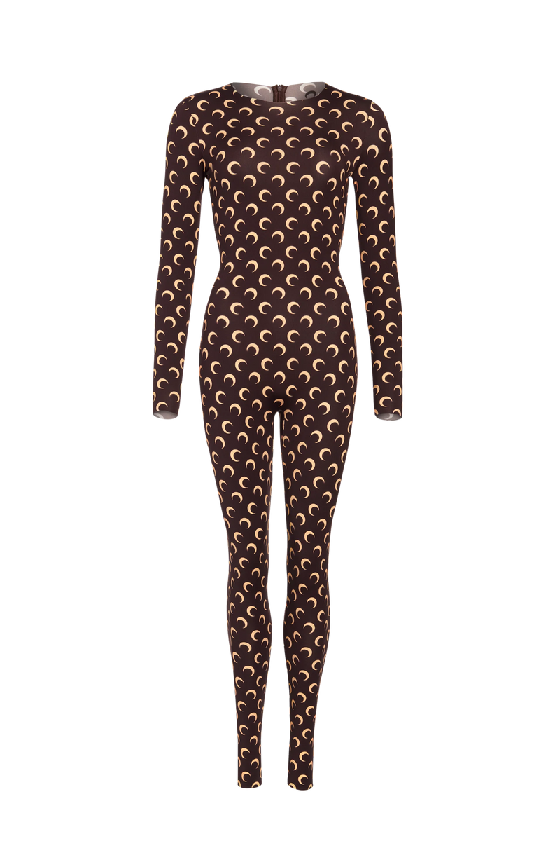 All Over Moon Catsuit (Brown)