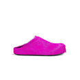 Long-haired Calfskin Fussbett Sabot (Fuchsia)