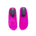 Long-haired Calfskin Fussbett Sabot (Fuchsia)