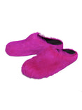 Long-haired Calfskin Fussbett Sabot (Fuchsia)